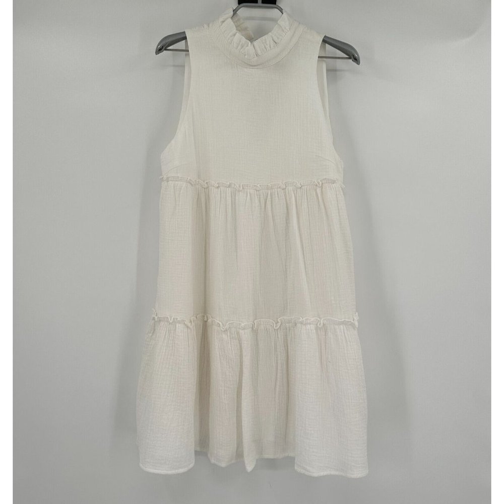 Pomander Place by Tuckernuck White Lightweight Gauze Morgan Dress sz S NEW Mini